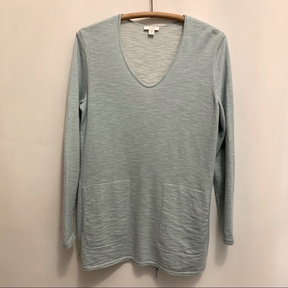 PureJill by J Jill Cotton Pale Green Top